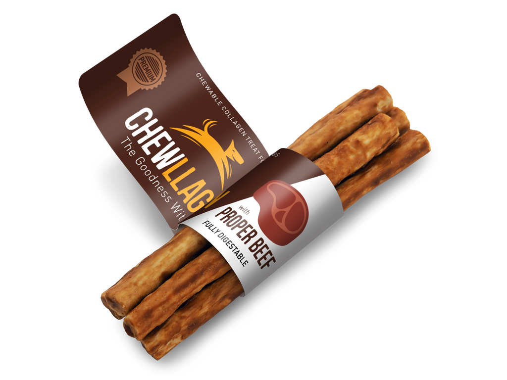 Chewllagen Roll 5"10mm Beef 5pk 40stk.