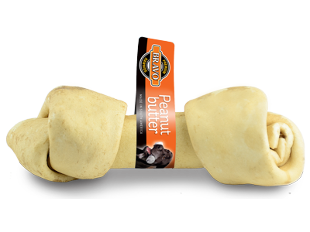 Bravo Peanutbutter Knotted Bone 8-9" 8stk.