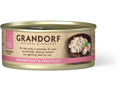 Grandorf Cat C.Breast and Crapfilet 6x70g.