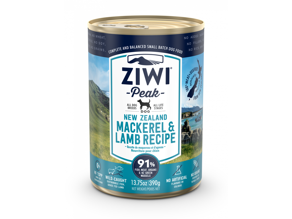 Ziwi Canned/Dog/Mack.&Lamb 390g