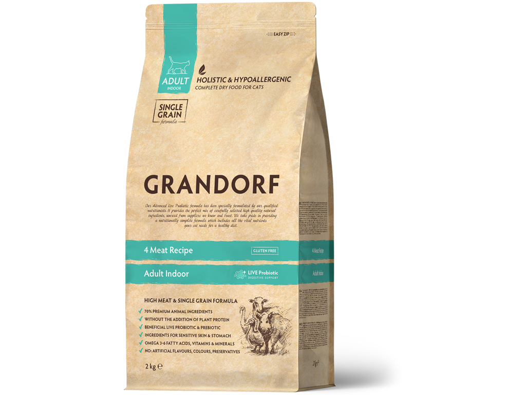 Grandorf Cat 4 Meat Indoor 2Kg