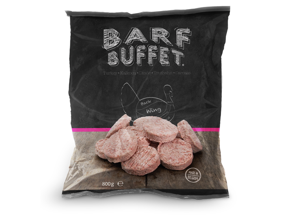 BARF Buffet Turkey Carcass Hamburgers 800g