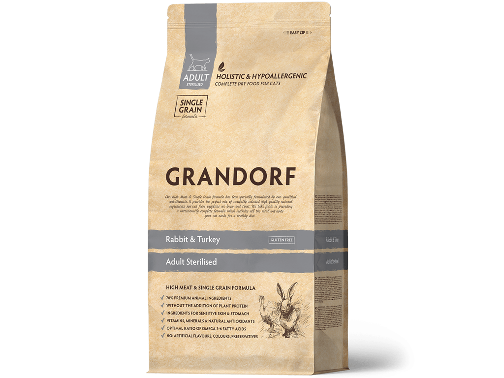 Grandorf Cat Rabbit &Turkey Ster.8Kg