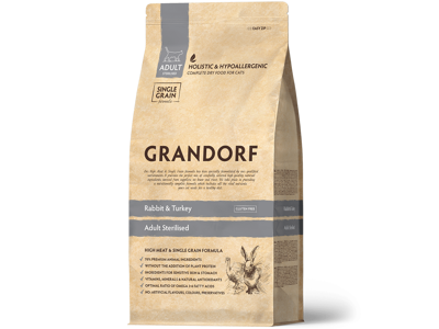 Grandorf Cat Rabbit &Turkey Ster.8Kg