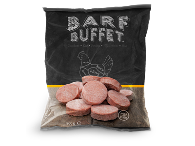 BARF Buffet Chicken mix Hamburgers 800g