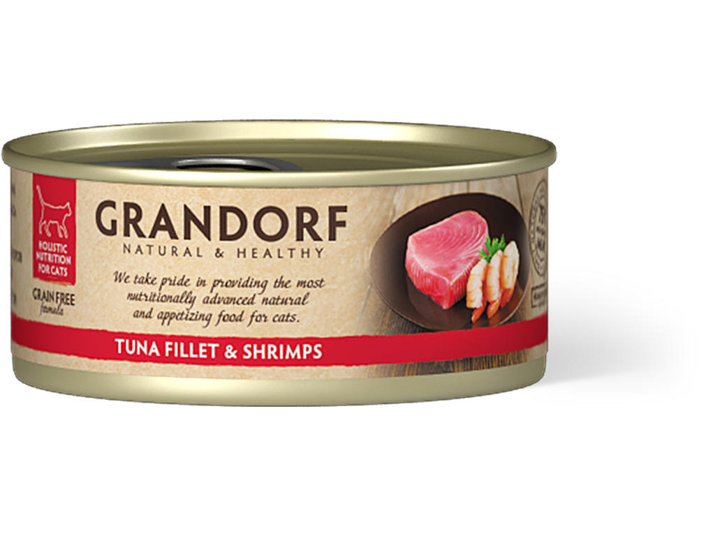 Grandorf WF Cat Tunafilet and Shrimps 6x70g.