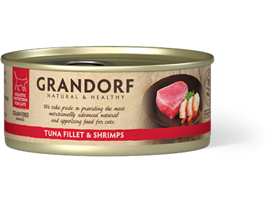 Grandorf WF Cat Tunafilet and Shrimps 6x70g.