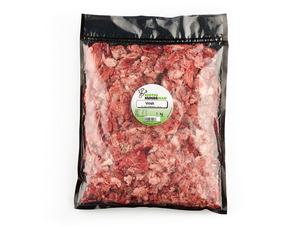 Vildt m/indmad&brusk 1kg løstfrost