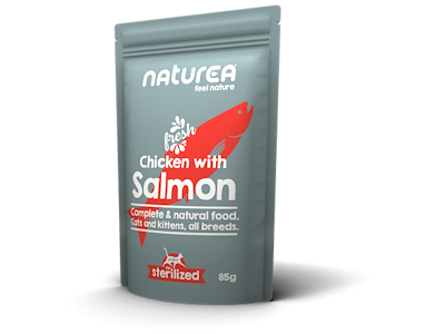 Naturea WF Cat Chicken with Salmon 12x85g