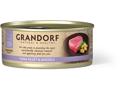 Grandorf WF Cat Tunafilet & Mussels 6x70g