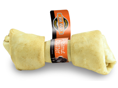 Bravo Peanutbutter knotted bone 6-7" 12stk.