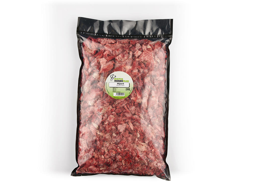 Hjortekød 2kg løstfrosset