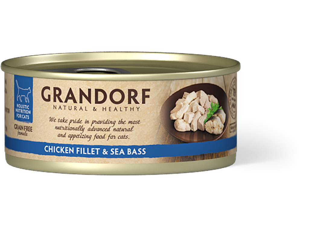 Grandorf WF Cat C.Breast&Seabass 6x70g
